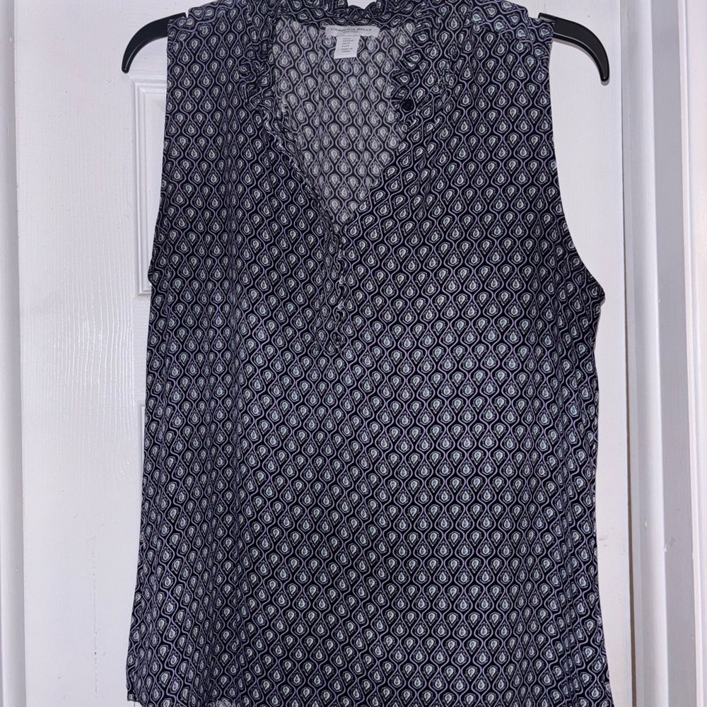 Carolina Belle Black and White Geometric Blouse